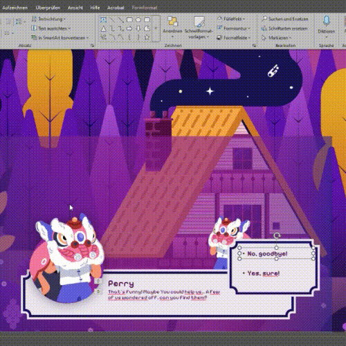 Dialoge, Entscheidungen, PowerPoint: Ein interaktives Mini-Game