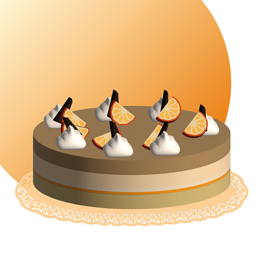 Orangen-Marzipan-Torte